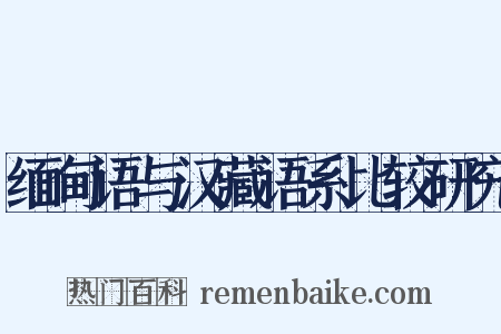 缅甸语与汉藏语系比较研究是什么意思的图片